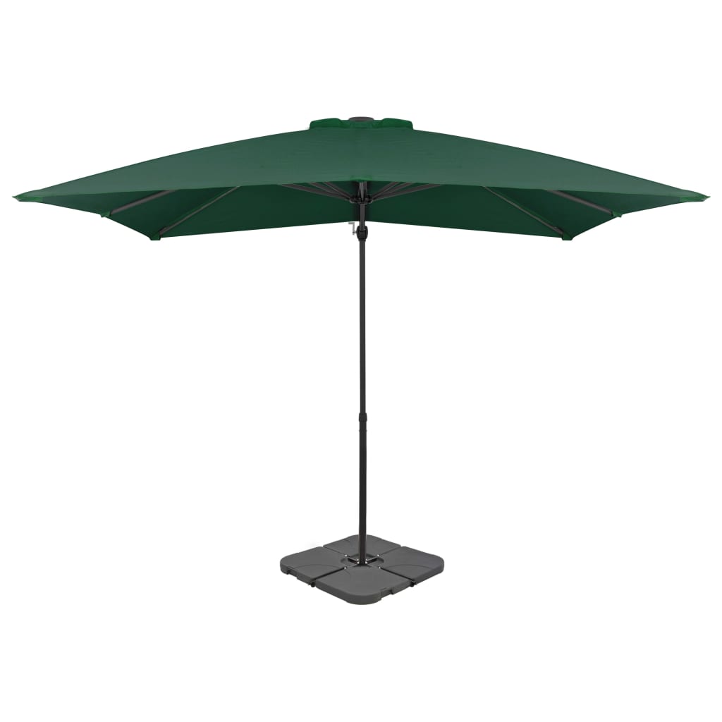 Umbrela de gradina/terasa, vidaXL, Aluminiu/Otel, 2,5 x 2,5 x 2,3 m, Verde