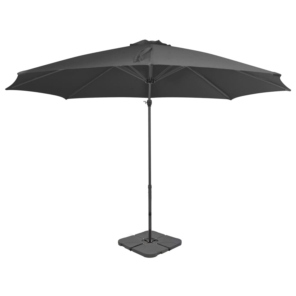 Umbrela de gradina/terasa, vidaXL, Aluminiu/Otel, 2,4 x 3 m, Gri