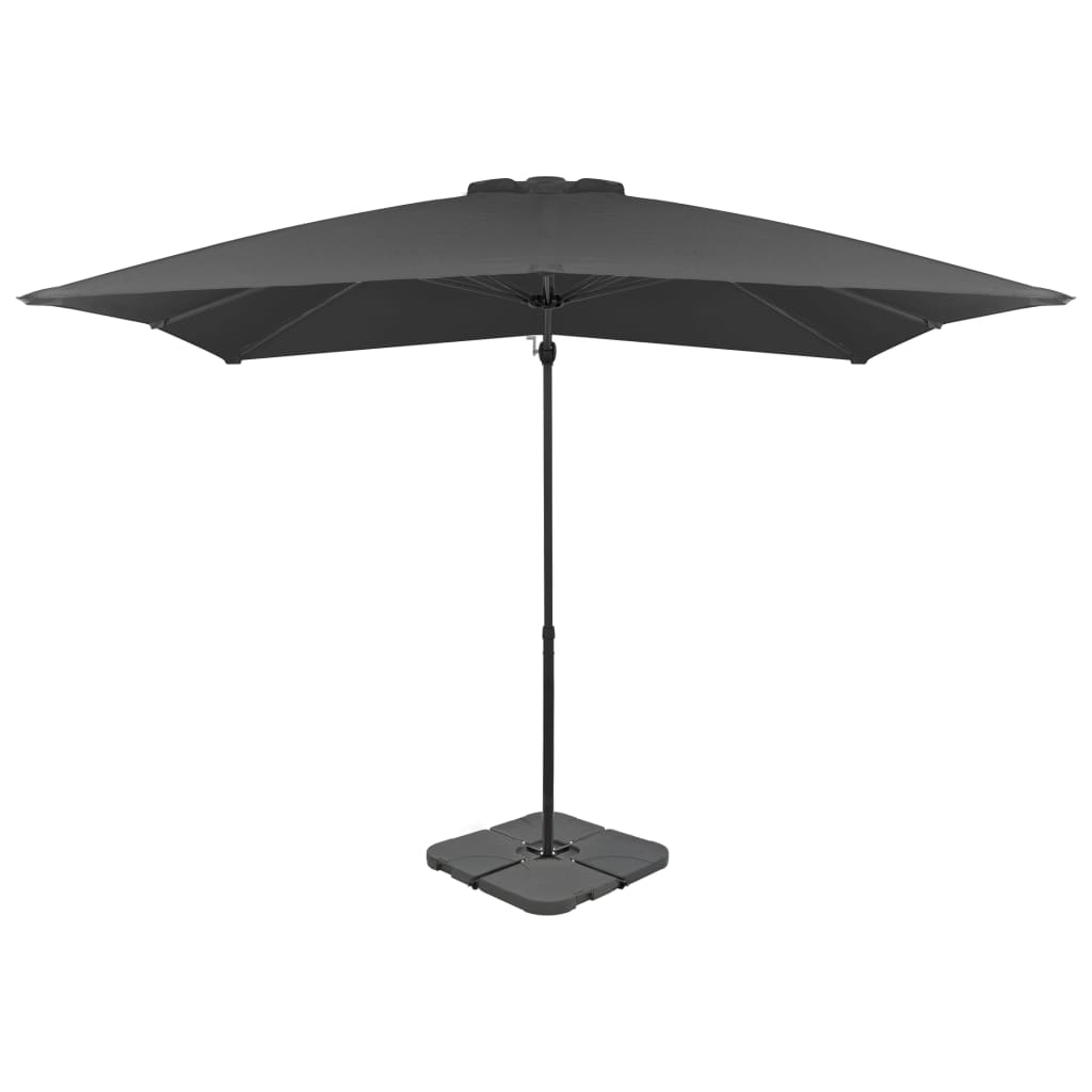 Umbrela de gradina/terasa, vidaXL, Aluminiu/Otel, 2,5 x 2,5 x 2,3 m, Gri