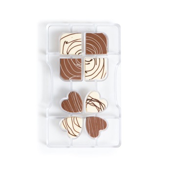 Forma din policarbonat pentru ciocolata four-leaves-clover 200x120x22 mm Decora Forma din policarbonat pentru ciocolata four-leaves-clover 200x120x22 mm Decora
