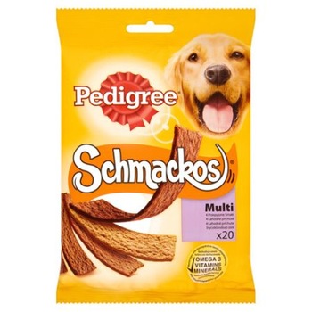 Recompense pentru caini Pedigree Schmackos Multi, 20 pcs x 144 g Recompense pentru caini Pedigree Schmackos Multi, 20 pcs x 144 g