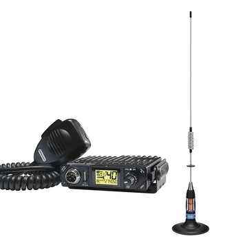 Pachet statie radio CB President Bill ASC, RF Gain, alimentare 12V, port USB + Antena CB President Missouri 72 cm, cu baza magnetica 125 mm si cablu inclus Pachet statie radio CB President Bill ASC, RF Gain, alimentare 12V, port USB + Antena CB President Missouri 72 cm, cu baza magnetica 125 mm si cablu inclus