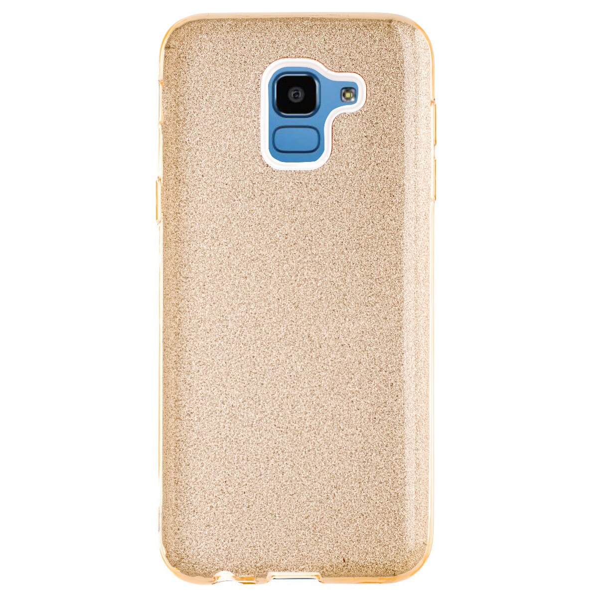Husa Silicon Samsung Galaxy J6 2018, Glitter Aurie