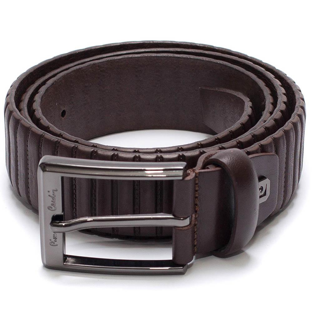 Curea barbati din piele naturala Pierre Cardin GCB302, Maro