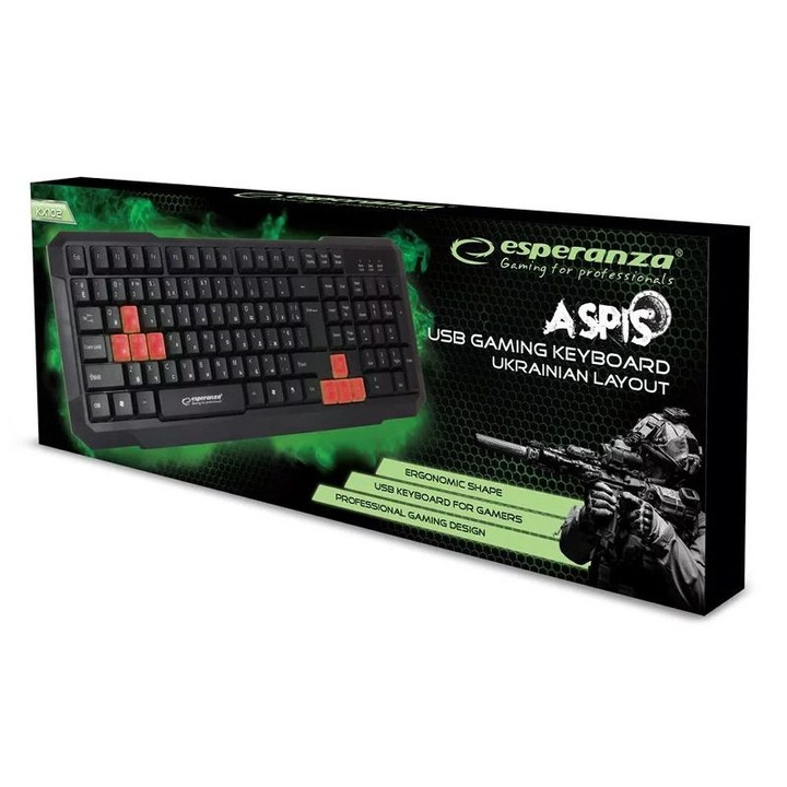 Tastatura compatibila gaming Aspis Esperanza, USB