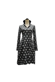 Rochie Ada Rose, gri cu buline, marimea 34, compozitie bumbac Rochie Ada Rose, gri cu buline, marimea 34, compozitie bumbac