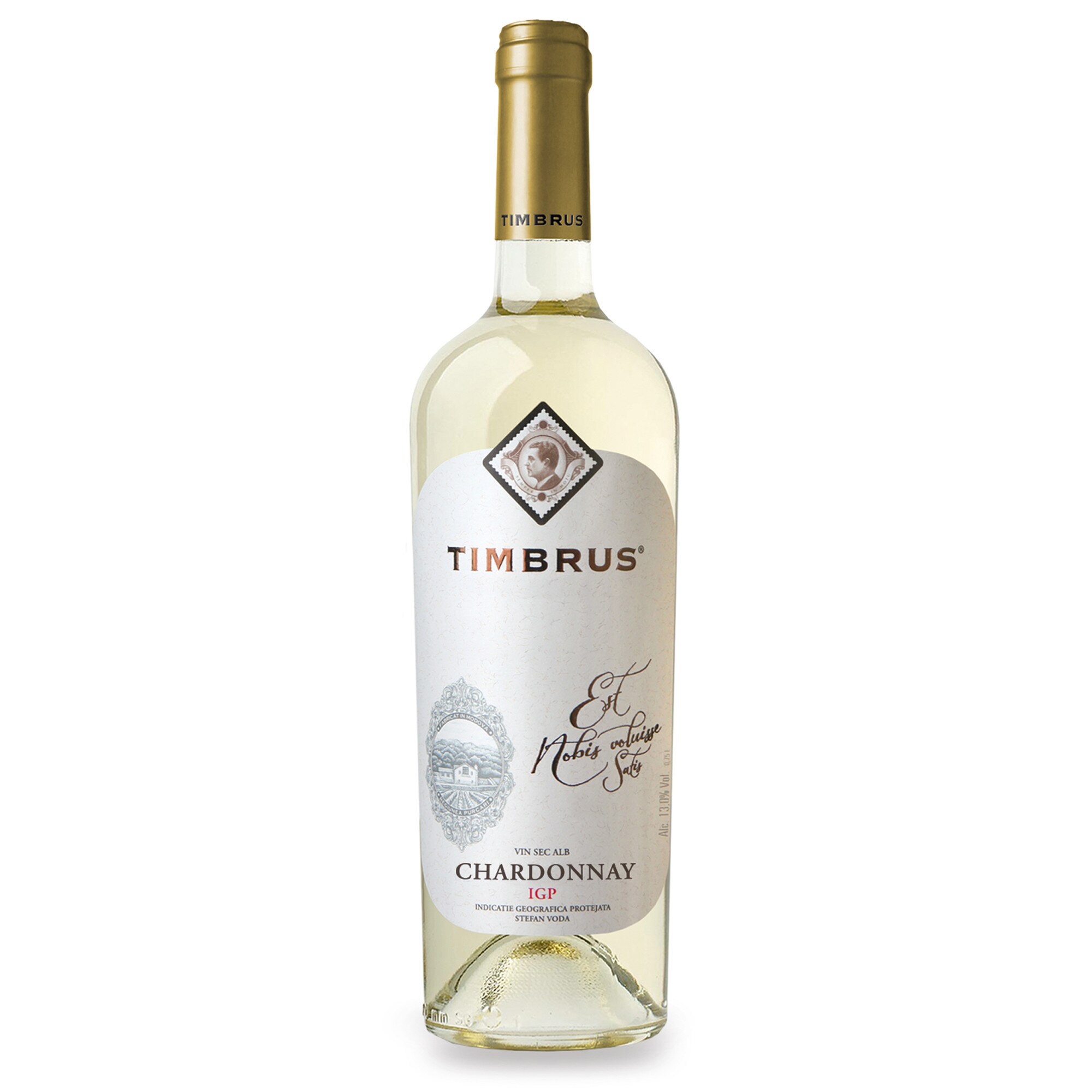 Vin alb, Timbrus, Chardonnay, sec, 750 ml