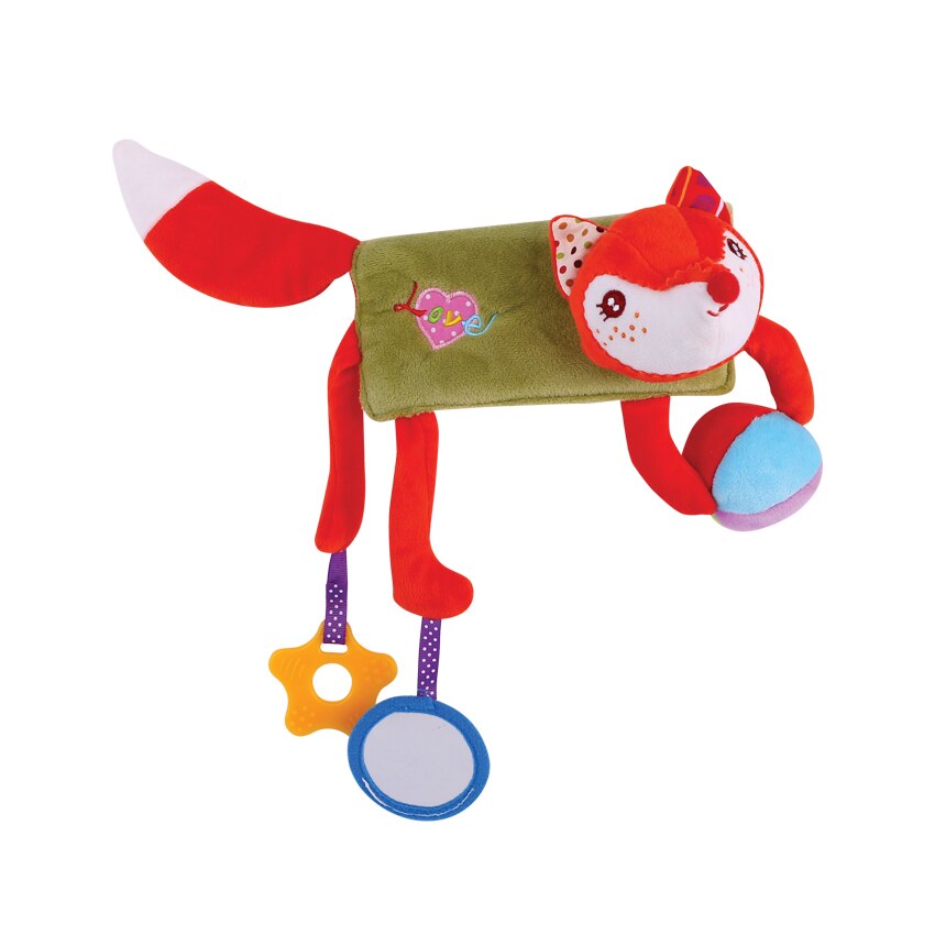 Jucarie din plus Lorelli - Zornaitoare Hug me Vulpita, 33 cm