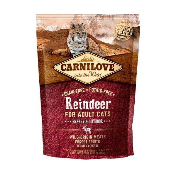 Hrana uscata pentru pisici adulte ,Carnilove caprioara 400 g -Energy