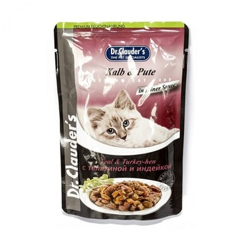 Hrana umeda pentru pisici cu vita si curcan, Dr. Clauder's Premium Cat Food, 100 g Hrana umeda pentru pisici cu vita si curcan, Dr. Clauder's Premium Cat Food, 100 g