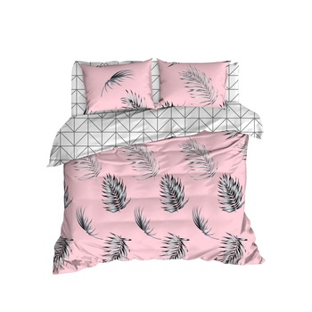 Lenjerie de pat pentru 2 persoane, 4 piese, Enlora home, Barbara ,240x260 , 100% bumbac ranforce Lenjerie de pat pentru 2 persoane, 4 piese, Enlora home, Barbara ,240x260 , 100% bumbac ranforce