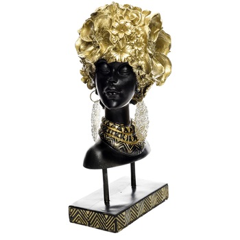 Statueta decorativa africana EKALE, realizata manual din rasina, 32 cm Statueta decorativa africana EKALE, realizata manual din rasina, 32 cm