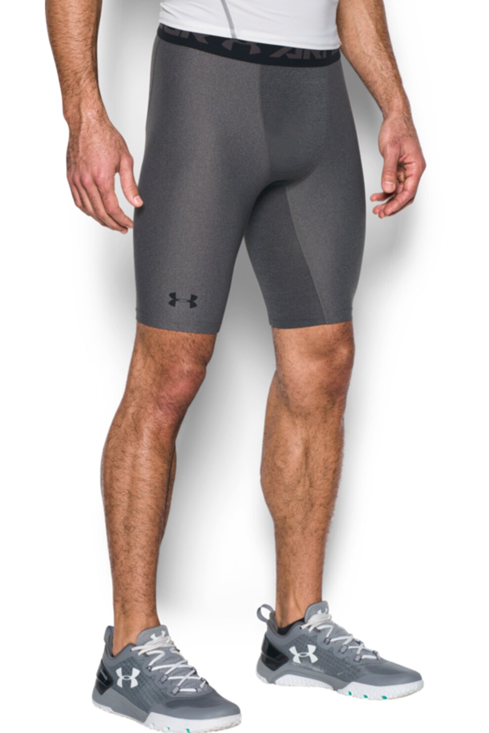 Under Armour, Colanti scurti pentru antrenament, Gri inchis