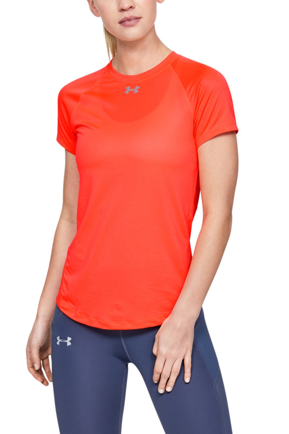 Under Armour, Tricou pentru alergare Qualifier, Oranj mandarina
