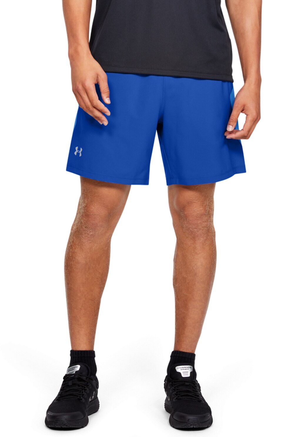 Under Armour, Pantaloni scurti elastici, pentru antrenamt Launch SW 7'', Albastru royal