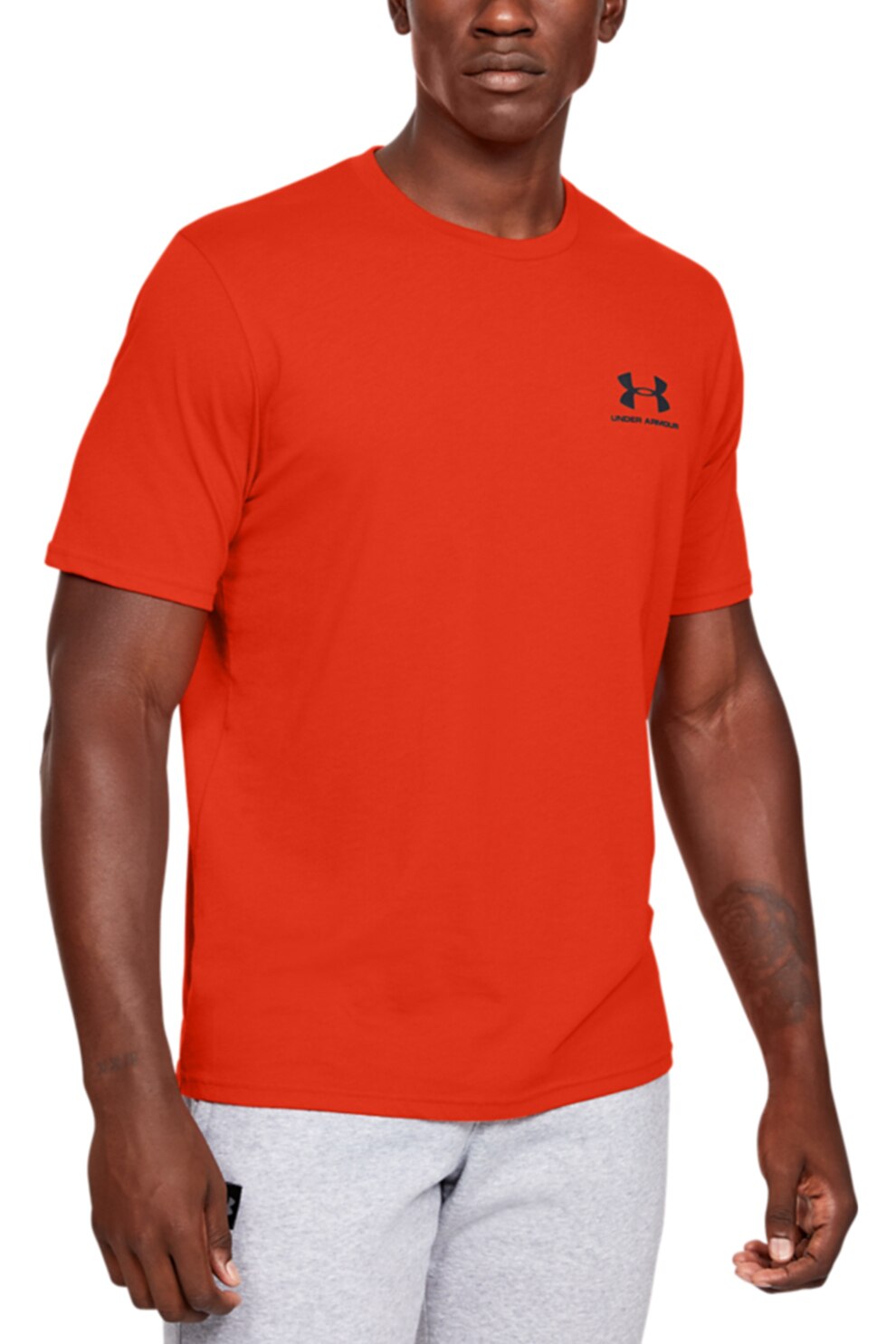 Under Armour, Tricou lejer cu decolteu la baza gatului pentru fitness Sportstyle, Oranj mandarina
