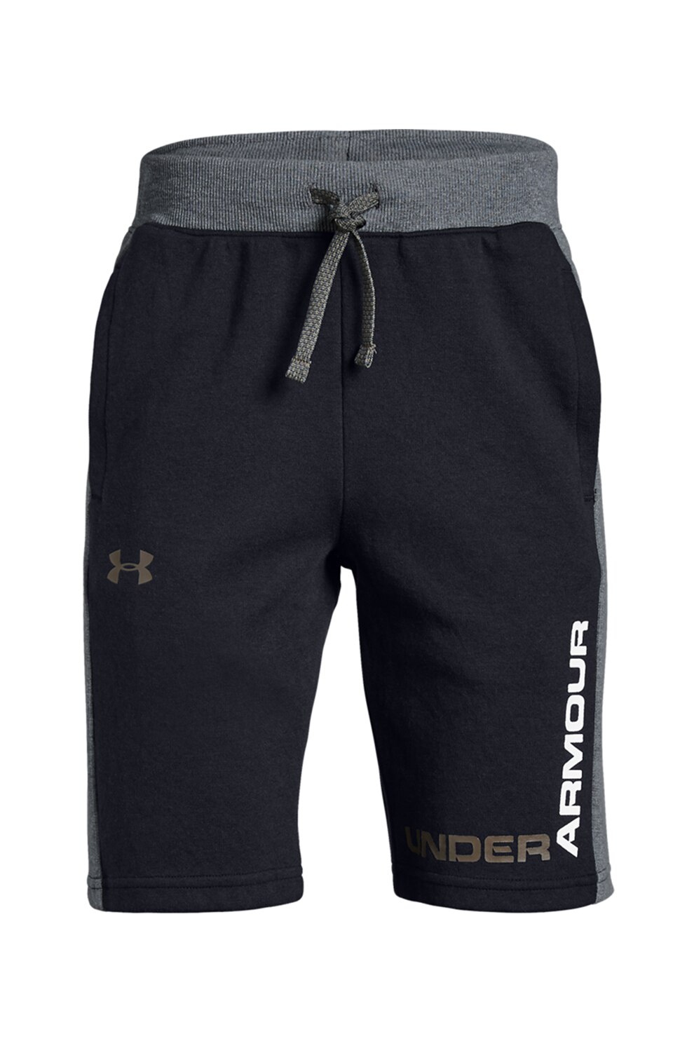 Under Armour, Pantaloni scurti cu imprimeu logo Unstoppable, Negru