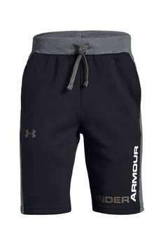 Under Armour, Pantaloni scurti cu imprimeu logo Unstoppable, Negru Under Armour, Pantaloni scurti cu imprimeu logo Unstoppable, Negru