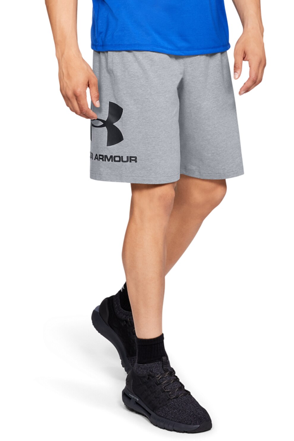 Under Armour, Bermude sport pentru fitness Sportstyle, Gri deschis