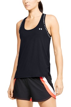 Under Armour, Top cu logo pentru fitness Knockout, Negru Under Armour, Top cu logo pentru fitness Knockout, Negru