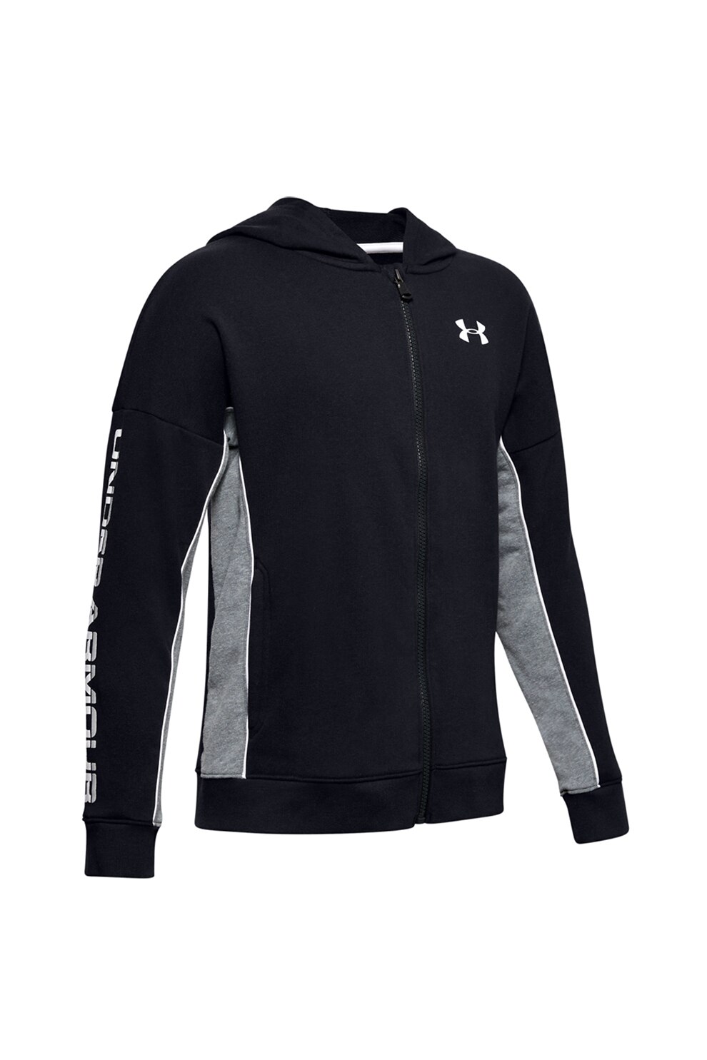Under Armour, Hanorac lejer cu fermoar Rival, Negru