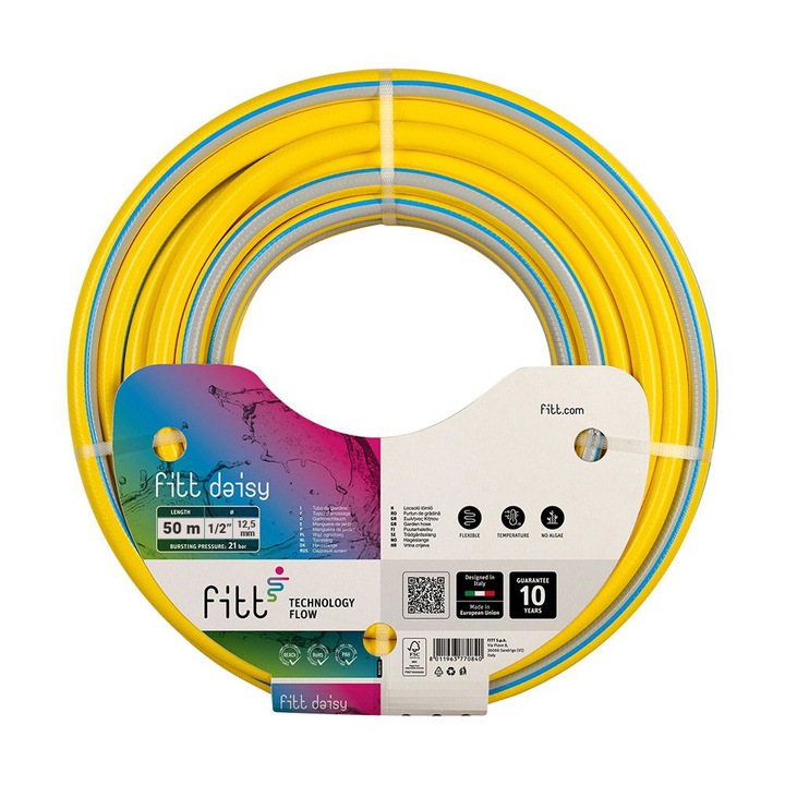 PVC kötött kerti tömlő, átmérő 12,5 mm, tekercs 50 m