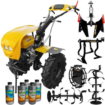 Motocultor Profesional, AgroPro Progarden, HS 1100D, Euro 5, 18 CP, latime lucru 120 cm, Benzina, carena protectie, FAR, freze, roti cauciuc, roti metal, cultivator, plug reversibil, 5l ulei AgroPro Motocultor Profesional, AgroPro Progarden, HS 1100D, Euro 5, 18 CP, latime lucru 120 cm, Benzina, carena protectie, FAR, freze, roti cauciuc, roti metal, cultivator, plug reversibil, 5l ulei AgroPro