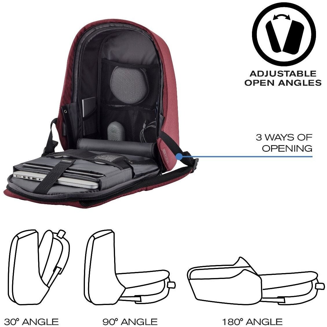 Rucsac Bobby Hero, XD Design, Poliester, 11.5 l, Rosu