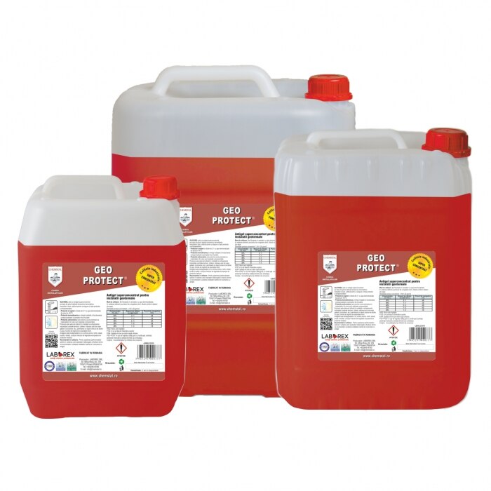 Antigel diluat instalatii geotermale( pentru -15 grade C) Geo Protect G 25, 20kg/canistra