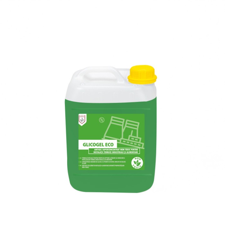 Antigel superconcentrat non toxic instalatii termice industriale si alimentare Glicogel Eco, 5Kg/canistra