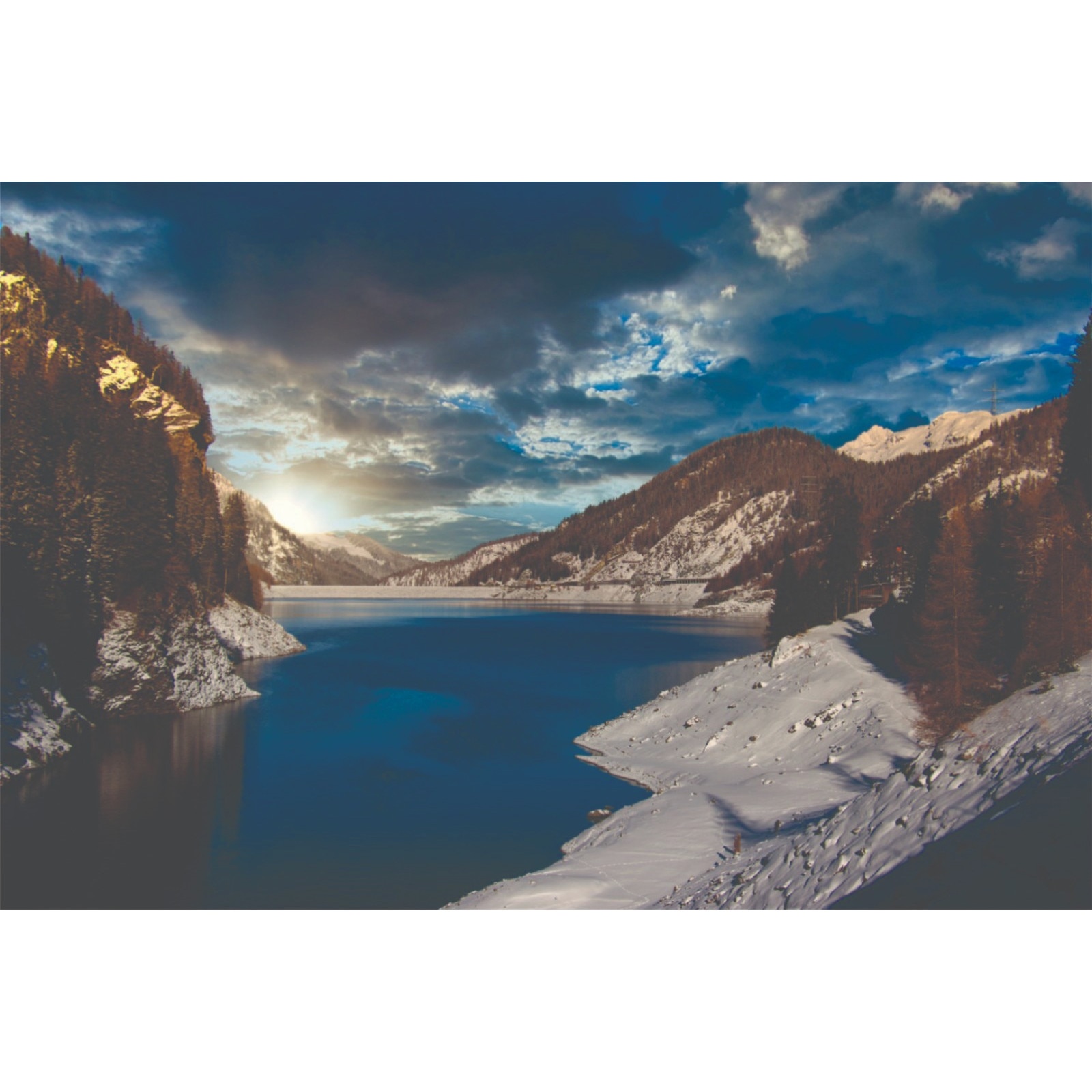 Tablou din canvas dimensiunea 55 x 85 cm Peisaj Iarna la Munte
