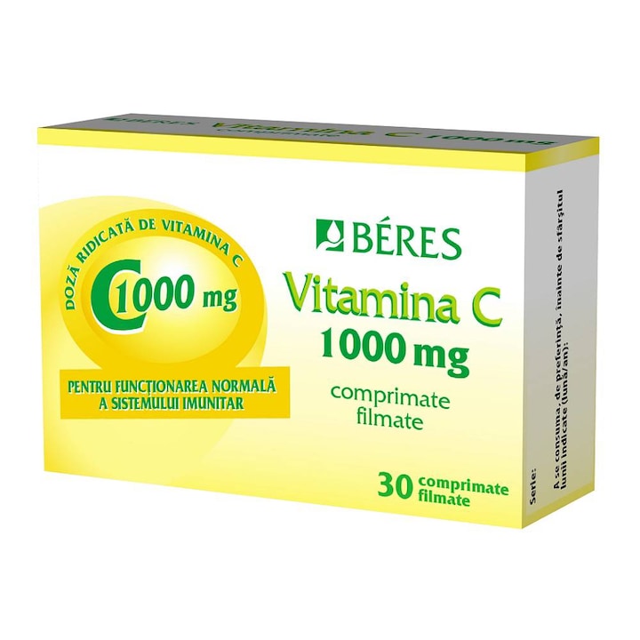 Supliment alimentar Vitamina C 1000 mg, 30 comprimate