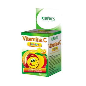 Supliment alimentar Vitamina C Junior, 30 comprimate masticabile Supliment alimentar Vitamina C Junior, 30 comprimate masticabile