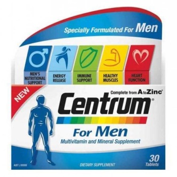 Supliment alimentar Centrum pentru Barbati complet de la A-Z, 30 capsule Supliment alimentar Centrum pentru Barbati complet de la A-Z, 30 capsule