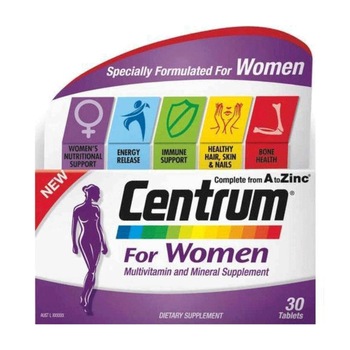 Supliment alimentar Centrum pentru Femei complet de la A-Z, 30 capsule Supliment alimentar Centrum pentru Femei complet de la A-Z, 30 capsule