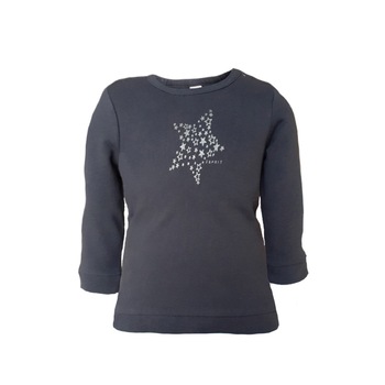 Bluza Fete Esprit, imprimeu cu stelute, fleece la interior, gri, 80 cm, 12 luni Bluza Fete Esprit, imprimeu cu stelute, fleece la interior, gri, 80 cm, 12 luni
