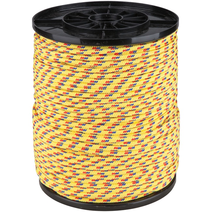 Въже EvoTools, PP 1001, 8 мм x 150 м, Жълт/многоцветен, Ролка