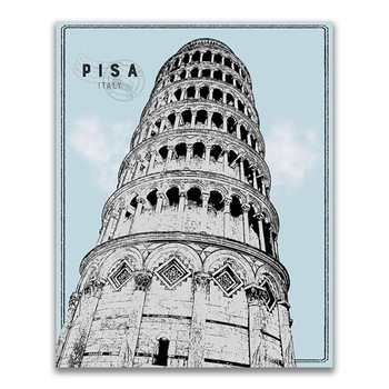 Tablou Canvas - Italia, Pisa, Albastru, 24 x 30 cm Tablou Canvas - Italia, Pisa, Albastru, 24 x 30 cm