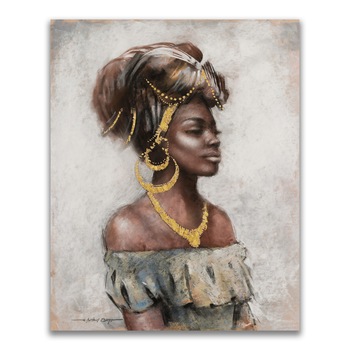 Tablou Canvas - Afro, Figurativ, Modern, 80 x 100 cm Tablou Canvas - Afro, Figurativ, Modern, 80 x 100 cm