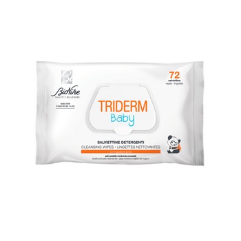 Servetele de curatare umede cu Pantenol si Bisabolol, BioNike, Triderm Baby, 72buc Servetele de curatare umede cu Pantenol si Bisabolol, BioNike, Triderm Baby, 72buc