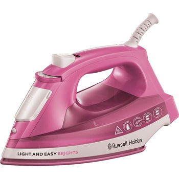Fier de calcat Russell Hobbs Light and Easy Brights Rose 25760-56, 2400 W, Talpa ceramica, 90 g/min, 0.24 l, Roz Fier de calcat Russell Hobbs Light and Easy Brights Rose 25760-56, 2400 W, Talpa ceramica, 90 g/min, 0.24 l, Roz