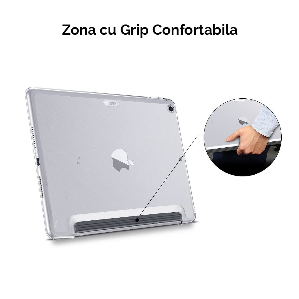 Carcasa spate ESR Yippee pentru Apple iPad Mini 5 7.9", Compatibila Apple Smart Keyboard, Transparenta