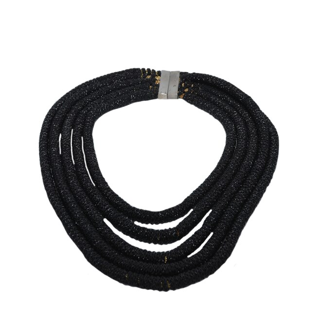 Coliere rafinate, cu cinci siraguri, model deosebit,D&J Exclussive,negru