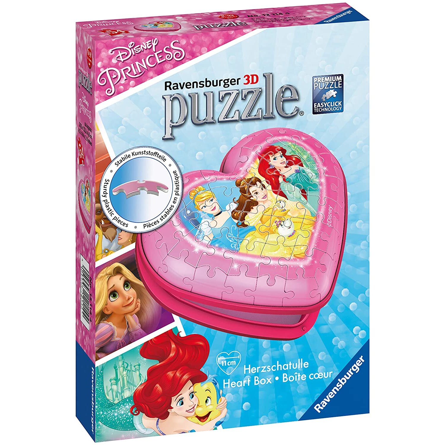 Puzzle Ravensburger Disney Princess Heart Shaped 3D, 54 piese