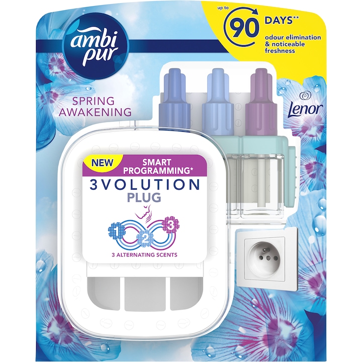 Ambi Pur 3Volution Elektromos légfrissítő kezdőcsomag, 20 ml, Spring Awakening