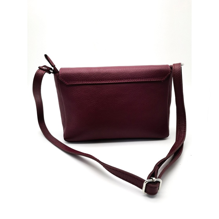 Glambag női táska, bőr, vörös