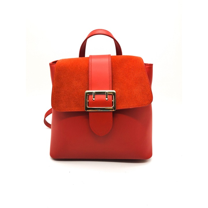 Glambag női táska, bőr,piros