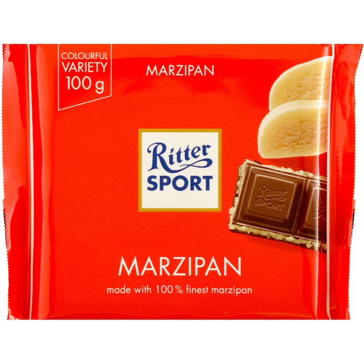 Ciocolata Ritter cu marzipan, 100 gr.