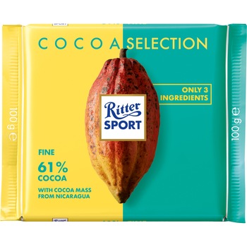 Ciocolata Ritter cu 61% cacao, 100 gr. Ciocolata Ritter cu 61% cacao, 100 gr.