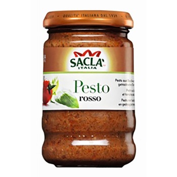 Sos pesto pentru paste Sacla cu tomate, 190 gr. Sos pesto pentru paste Sacla cu tomate, 190 gr.